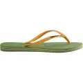 HAVAIANAS SLIM BRASIL LOGO GREEN BAMBOO 