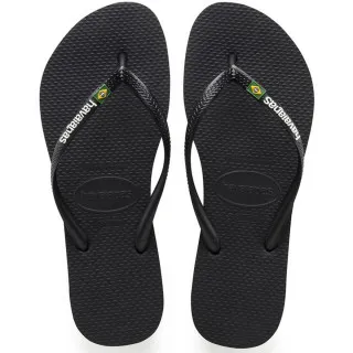 HAVAIANAS SLIM BRASIL LOGO BLACK 