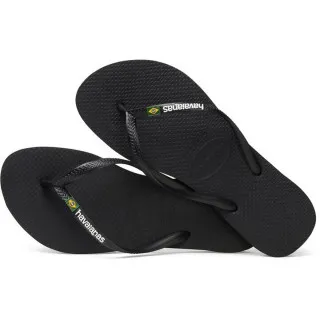 HAVAIANAS SLIM BRASIL LOGO BLACK 