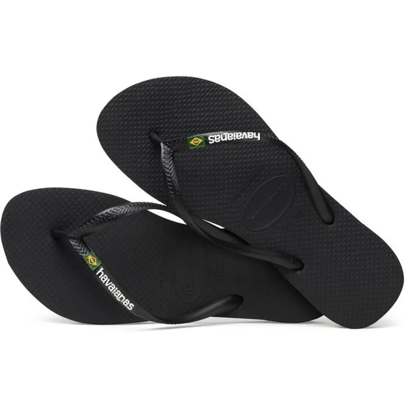 HAVAIANAS SLIM BRASIL LOGO BLACK 