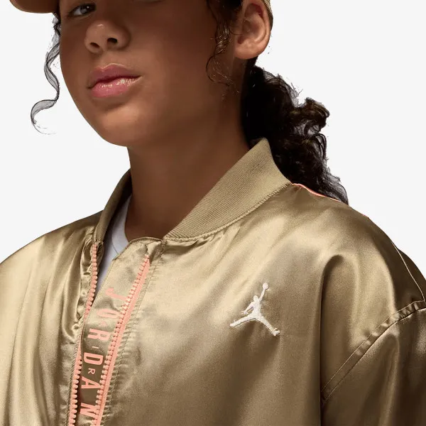 JORDAN JDG COLOR BLOCKED SATIN BOMBER 