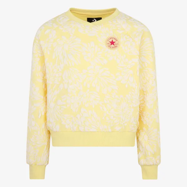 JORDAN Majica bez kragne CNVG FLORAL JACQUARD CREWNECK 