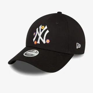 New Era WMNS FLOWER 9FORTY NEYYAN  BLKWHI 