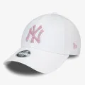New Era WMNS METALLIC LOGO 9FORTY NEYYAN  WHI 