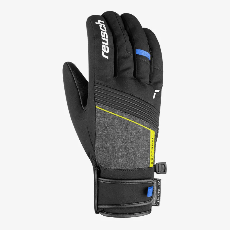 Reusch LUCA R-TEX® XT  BLACK MEL./YELLOW/BLUE 