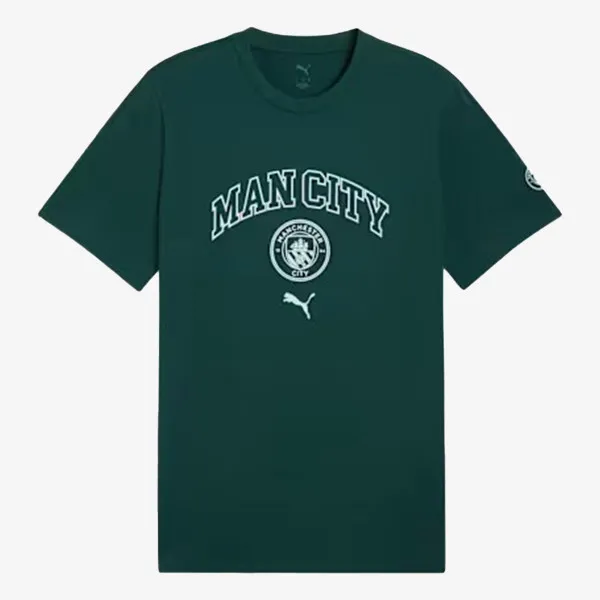 Puma MCFC FtblCulture Tee Green Terrain-Sea G 