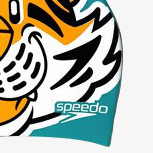Speedo PRINTED CHARACTER CAP IU LTS ORANGE/GREE 