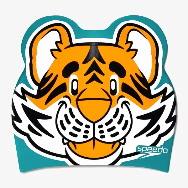 Speedo PRINTED CHARACTER CAP IU LTS ORANGE/GREE 