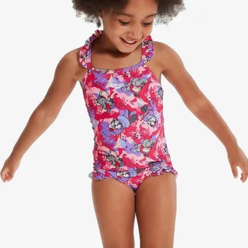 Speedo Kupaći kostim Girls  LTS Printed Frill Thinstrap 