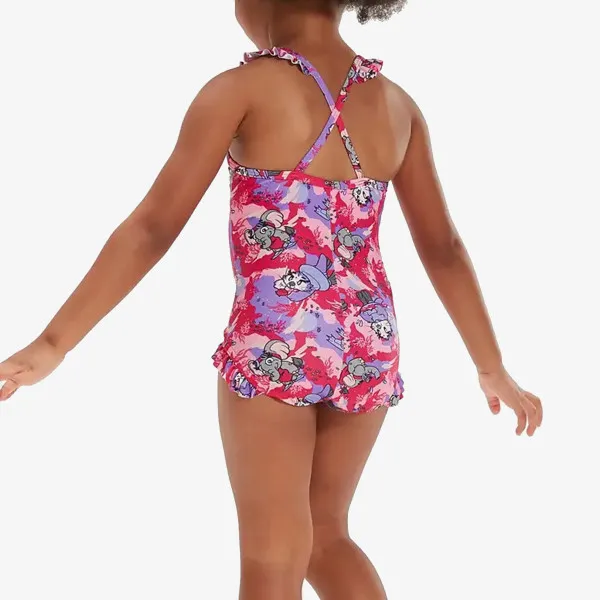 Speedo Kupaći kostim Girls  LTS Printed Frill Thinstrap 