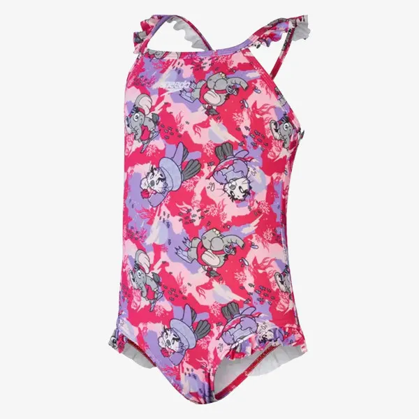 Speedo Kupaći kostim Girls  LTS Printed Frill Thinstrap 