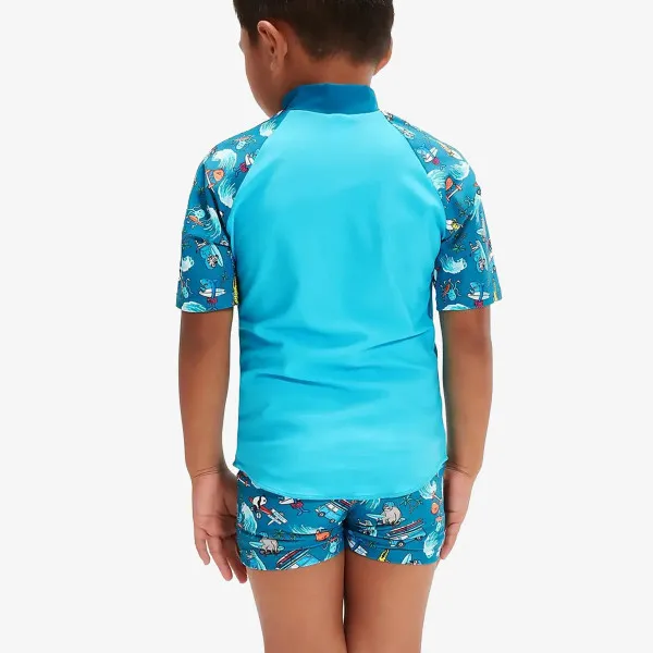 Speedo Plivački komplet Short Sleeve Printed Rash Top Set 