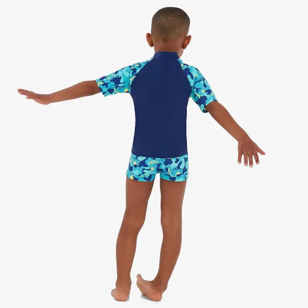 Speedo Short Sleeve Printed Rash Top Set 