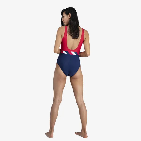 Speedo Kupaći kostim SHORELINE U-BACK SWIMSUIT AF RED/NAVY 