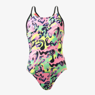 Speedo Kupaći kostim ALV LANE LINE BACK JF PINK/YELLOW 