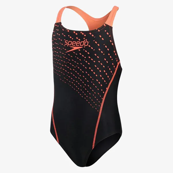 Speedo Kupaći kostim MEDLEY LOGO MDLT JF BLACK/RED 