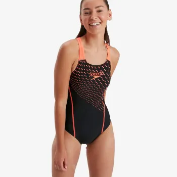 Speedo Kupaći kostim MEDLEY LOGO MDLT AF BLACK/RED 