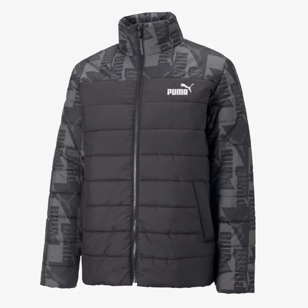 Puma ESS+ PADDED AOP JACKET PUMA BLACK