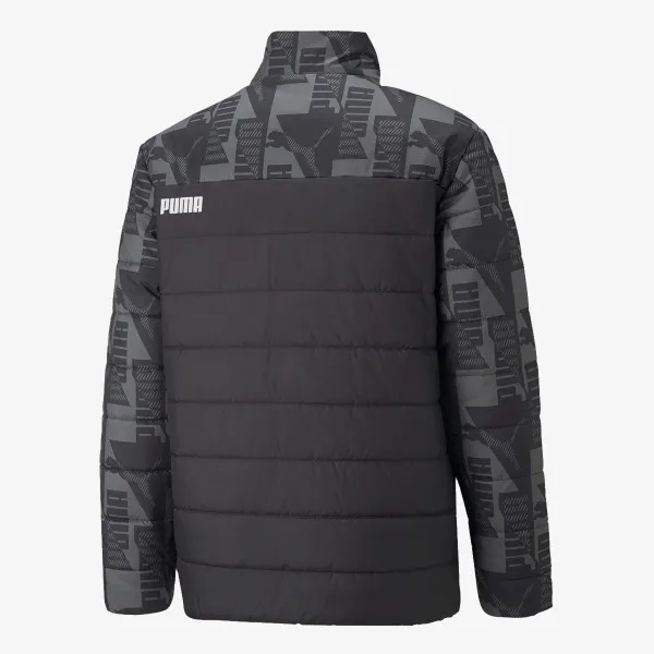 Puma ESS+ PADDED AOP JACKET PUMA BLACK