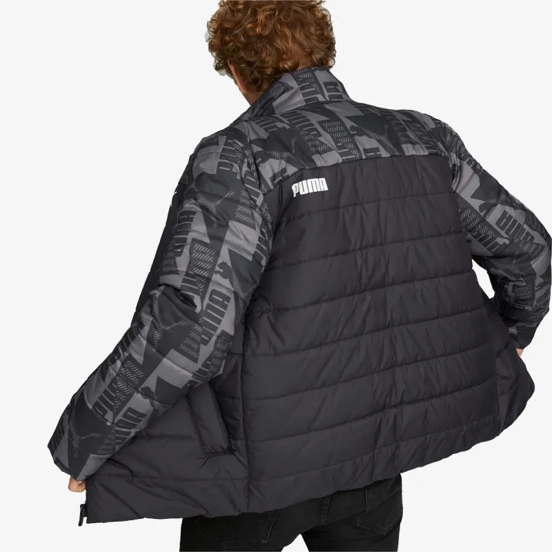 Puma ESS+ PADDED AOP JACKET PUMA BLACK