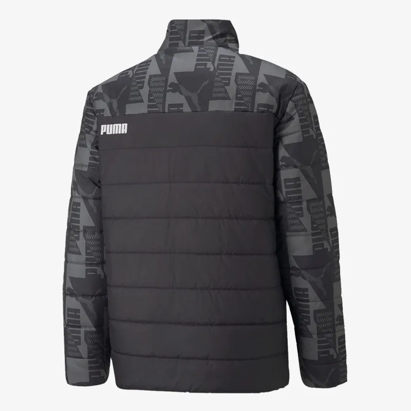Puma ESS+ PADDED AOP JACKET PUMA BLACK
