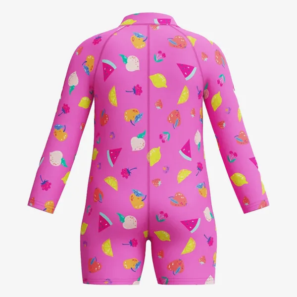 Speedo Long Sleeve Print Zip One Piece 