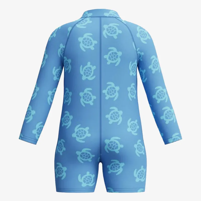Speedo Long Sleeve Print Zip One Piece 