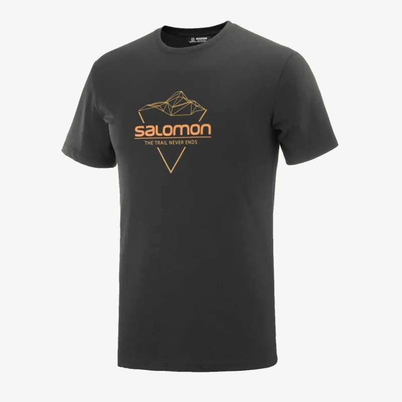Salomon SALOMON t-shirt BLEND LOGO TEE M Black/Cumin/APRICO 