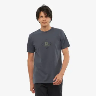 Salomon SALOMON t-shirt COTTON TEE M Ebony/Bk/Olive Nigh 
