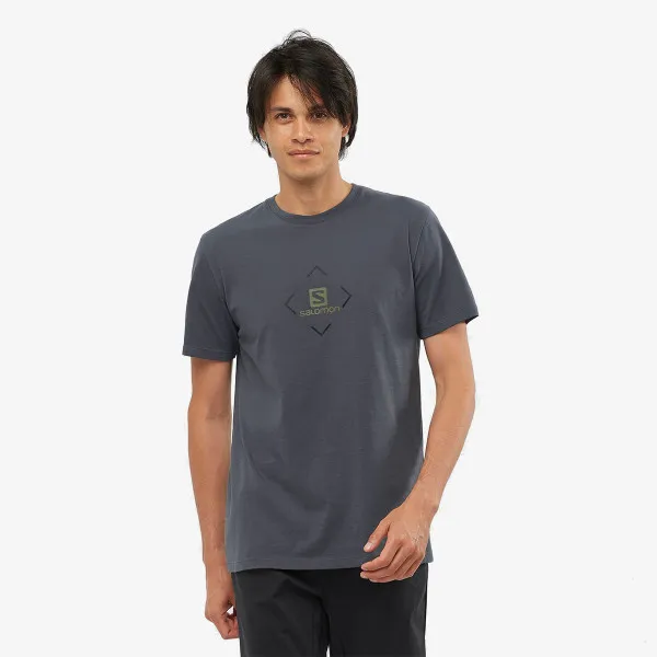 Salomon SALOMON t-shirt COTTON TEE M Ebony/Bk/Olive Nigh 