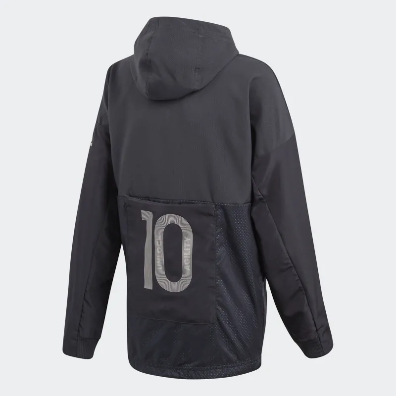adidas YB M HZ HOODIE CARBON/BRCYAN 