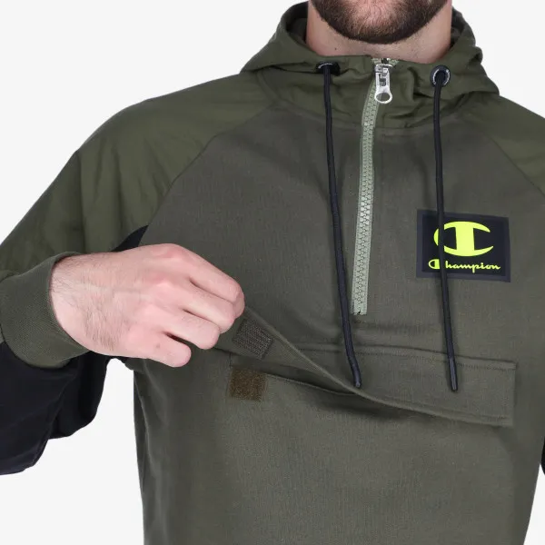 Champion RUBBER LOGO HALF ZIP 