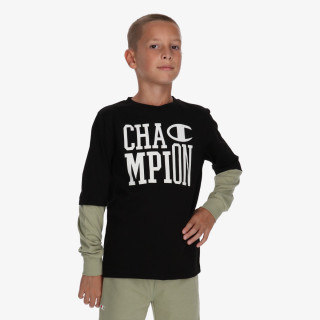 Champion MAJICA DUGIH RUKAVA BOYS COLLEGE LOGO LST 