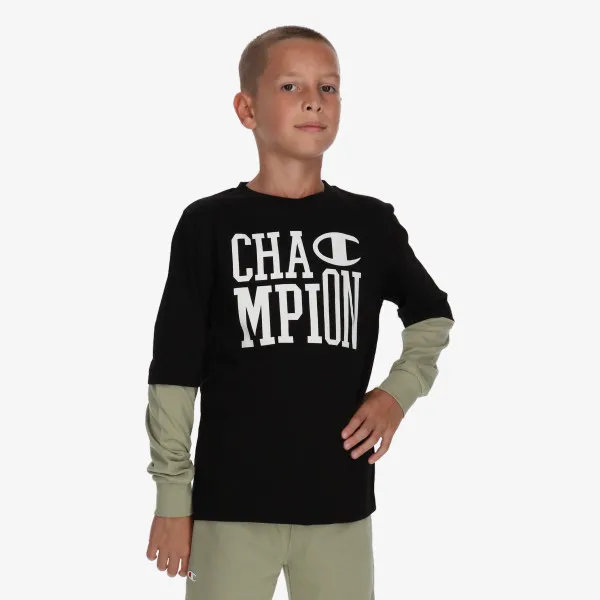 Champion MAJICA DUGIH RUKAVA BOYS COLLEGE LOGO LST 