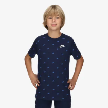 NIKE T-SHIRT B NSW SWOOSH AOP FA22 