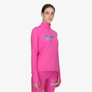 NIKE MAJICA DUGIH RUKAVA S POLU PATENTOM Dri-FIT Swoosh 