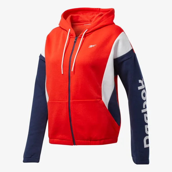 Reebok Majica s kapuljačom na patent TE Linear Logo FL Fullzip 