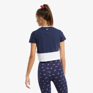 Reebok TE Linear Logo Crop Tee 