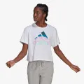 adidas FARM RIO TIE-DYE-INSPIRED GRAPHIC CROPPED 