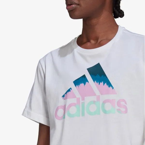 adidas T-shirt FARM RIO TIE-DYE-INSPIRED GRAPHIC CROPPED 