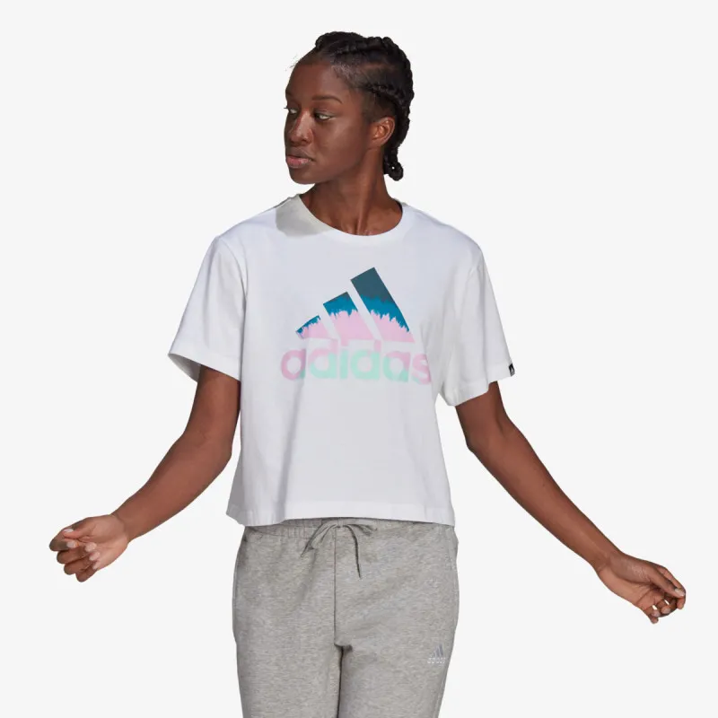 adidas FARM RIO TIE-DYE-INSPIRED GRAPHIC CROPPED 