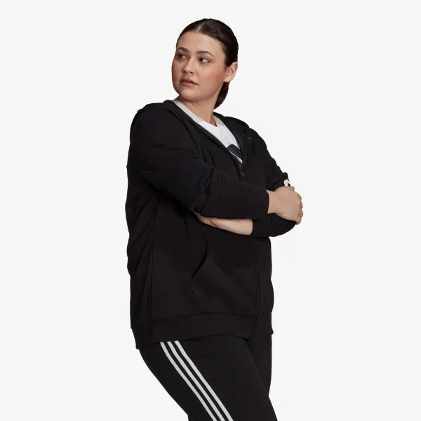 adidas Majica s kapuljačom na patent ESSENTIALS (PLUS SIZE) 