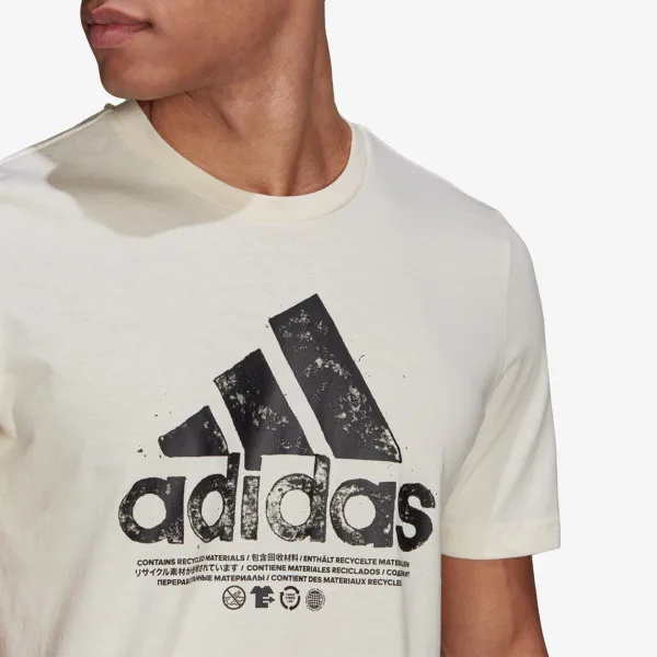 adidas T-shirt RECYCLED COTTON LOGO GRAPHIC  