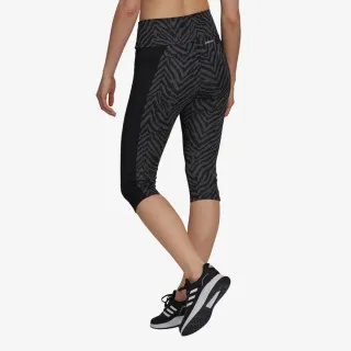 adidas HIGH RISE SPORT ZEBRA CAPRI 