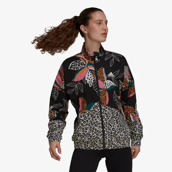 adidas Vjetrovka FARM RIO PRINT RELAXED LIGHTWEIGHT WINDBREAKER 