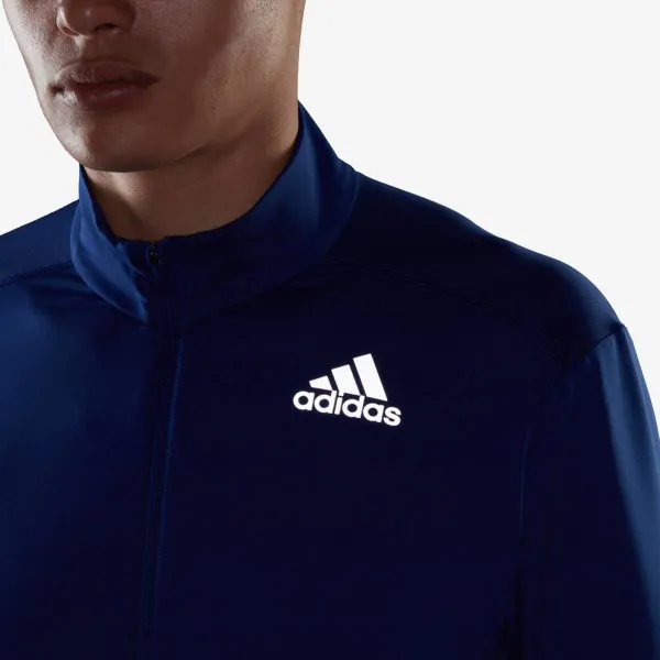 adidas Majica s kapuljačom s polu patentom OWN THE RUN 1/2 ZIP LONG SLEEVE 