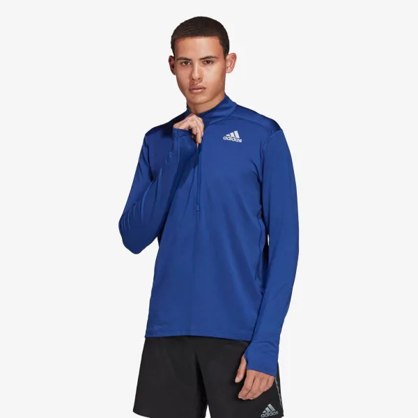 adidas Majica s kapuljačom s polu patentom OWN THE RUN 1/2 ZIP LONG SLEEVE 