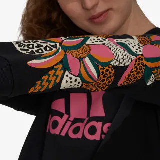 adidas FARM PRINT LOOSE CROPPED LOGO 