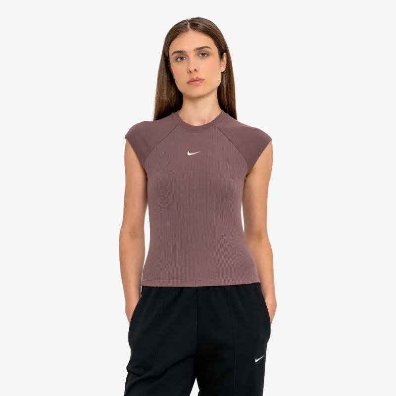 Nike W NSW CHILL KNIT RIB SS TOP 