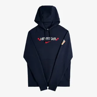 Nike CRO M NK PO CLUB HOODIE FT-OBSIDIAN/WHIT 